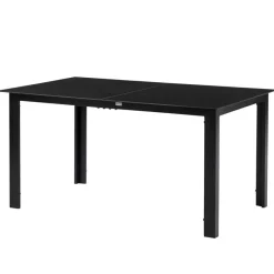 Outsunny Gartentisch schwarz Aluminium B/H/L: ca. 90x74x150 cm
