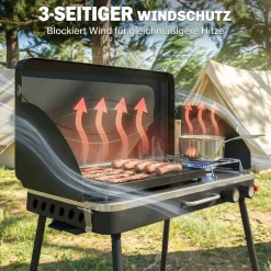 Outsunny Gasgrill Aluminium B/H/L: ca. 47x88x61 cm