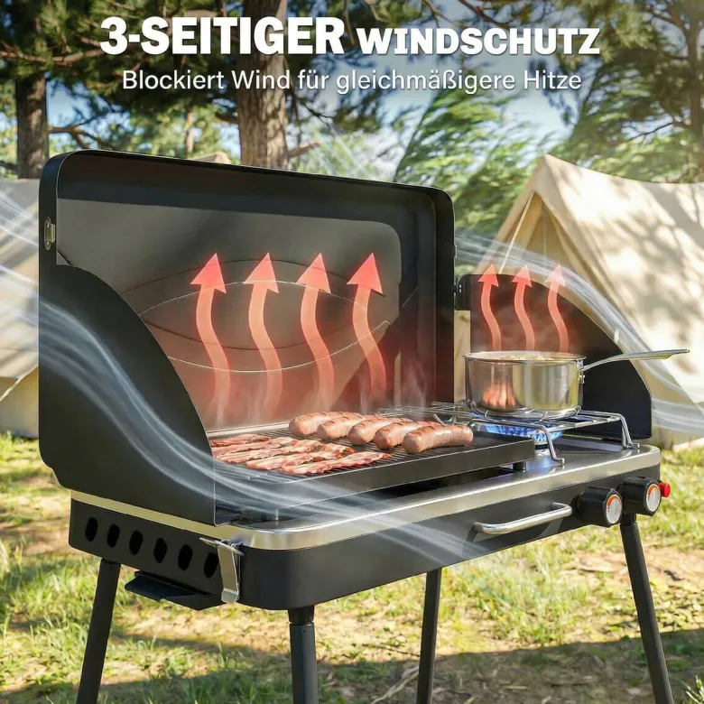 Outsunny Gasgrill Aluminium B/H/L: ca. 47x88x61 cm