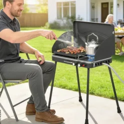 Outsunny Gasgrill Aluminium B/H/L: ca. 47x88x61 cm