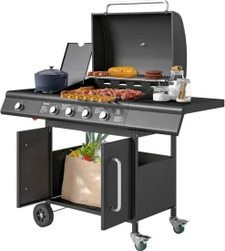 Outsunny Gasgrill Edelstahl B/H/L: ca. 56x110x129,5 cm