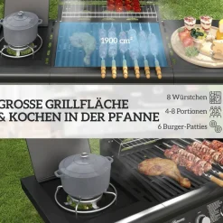 Outsunny Gasgrill Edelstahl B/H/L: ca. 56x110x118,5 cm