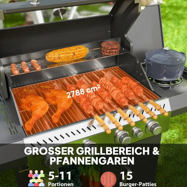 Outsunny Gasgrill Kunststoff B/H/L: ca. 54x110x135 cm