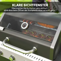 Outsunny Gasgrill Kunststoff B/H/L: ca. 54x110x135 cm