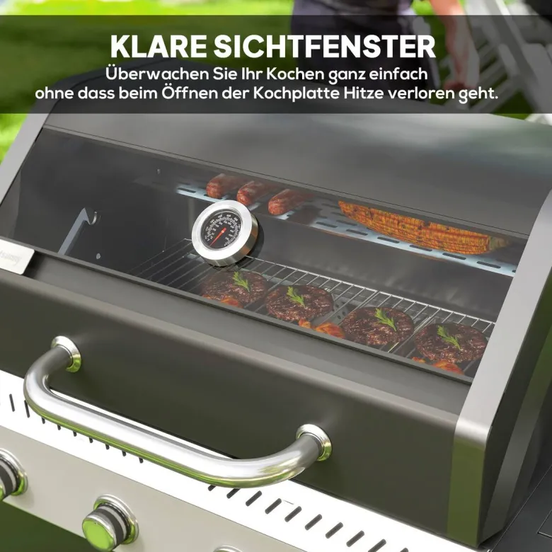 Outsunny Gasgrill Kunststoff B/H/L: ca. 54x110x135 cm