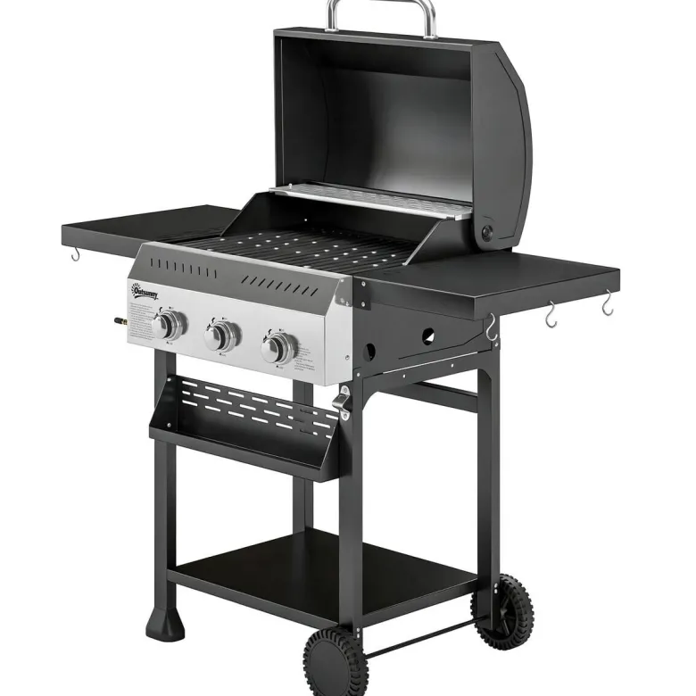 Outsunny Gasgrill Metall B/H/L: ca. 57x102x123 cm