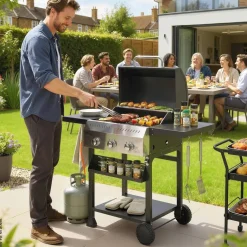 Outsunny Gasgrill Metall B/H/L: ca. 57x102x123 cm