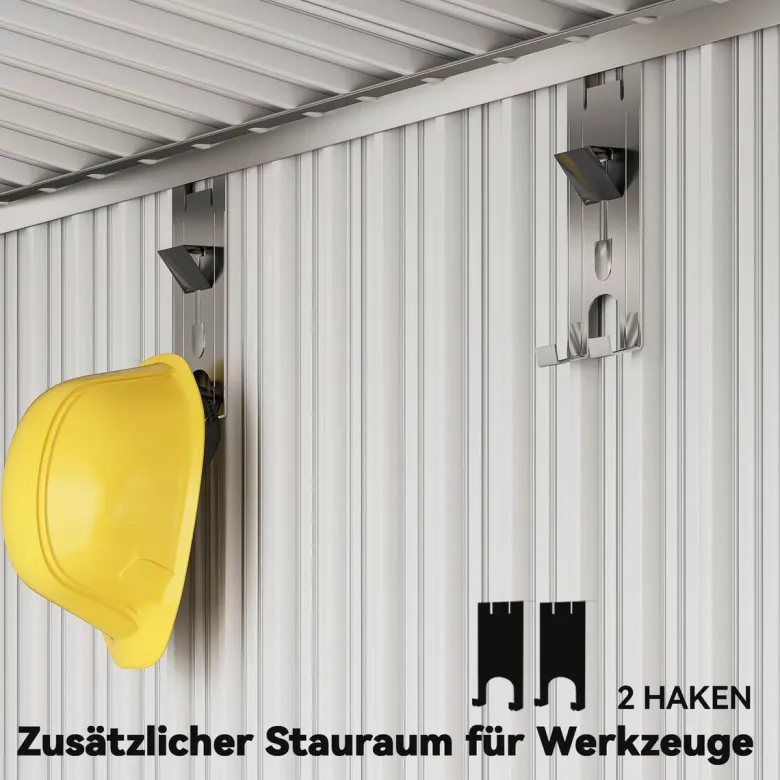 Outsunny Gerätehaus dunkelgrau B/H/L: ca. 122x182x195 cm