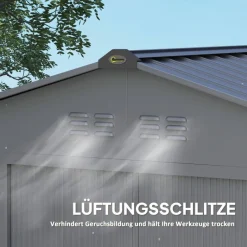 Outsunny Gerätehaus grau B/H/L: ca. 131x192x213 cm