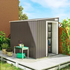 Outsunny Gerätehaus hellgrau B/H/L: ca. 206,5x181x154 cm