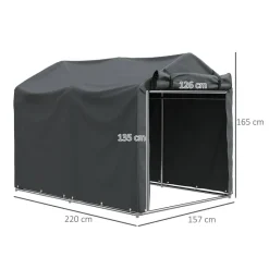 Outsunny Gerätezelt dunkelgrau Polyethylen B/H/L: ca. 157x165x220 cm