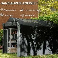 Outsunny Gerätezelt schwarz Polyethylen B/H/L: ca. 157x165x220 cm