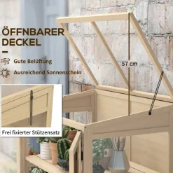 Outsunny Gewächshaus B/H/L: ca. 61x103x103 cm