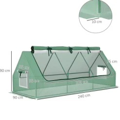 Outsunny Gewächshaus B/H/L: ca. 90x90x240 cm