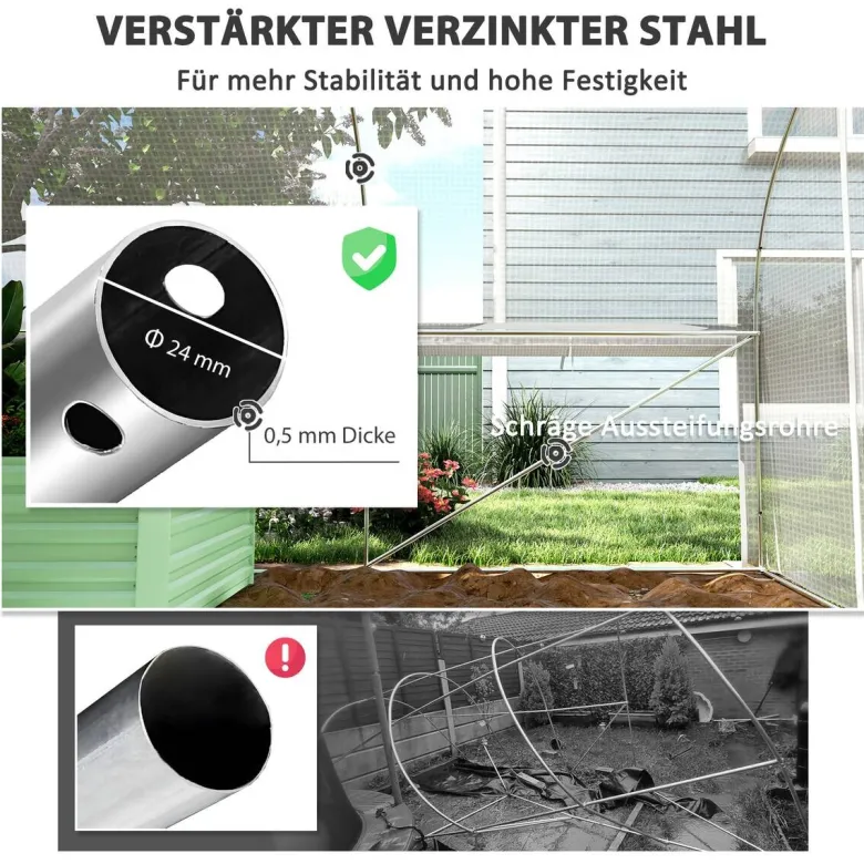Outsunny Gewächshaus B/H/L: ca. 300x200x595 cm