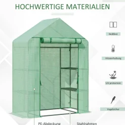 Outsunny Gewächshaus B/H/L: ca. 72x191x141 cm