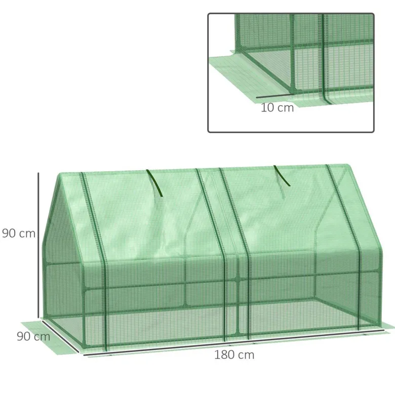 Outsunny Gewächshaus B/H/L: ca. 90x90x270 cm