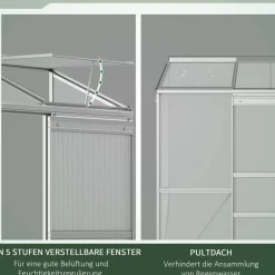 Outsunny Gewächshaus B/H/L: ca. 68x196x192 cm