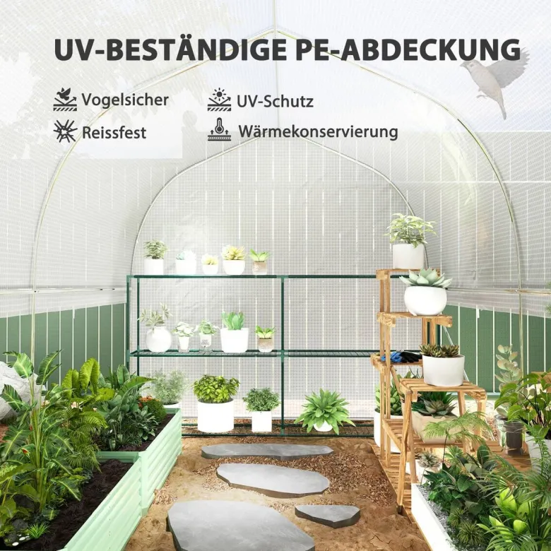 Outsunny Gewächshaus B/H/L: ca. 200x200x300 cm