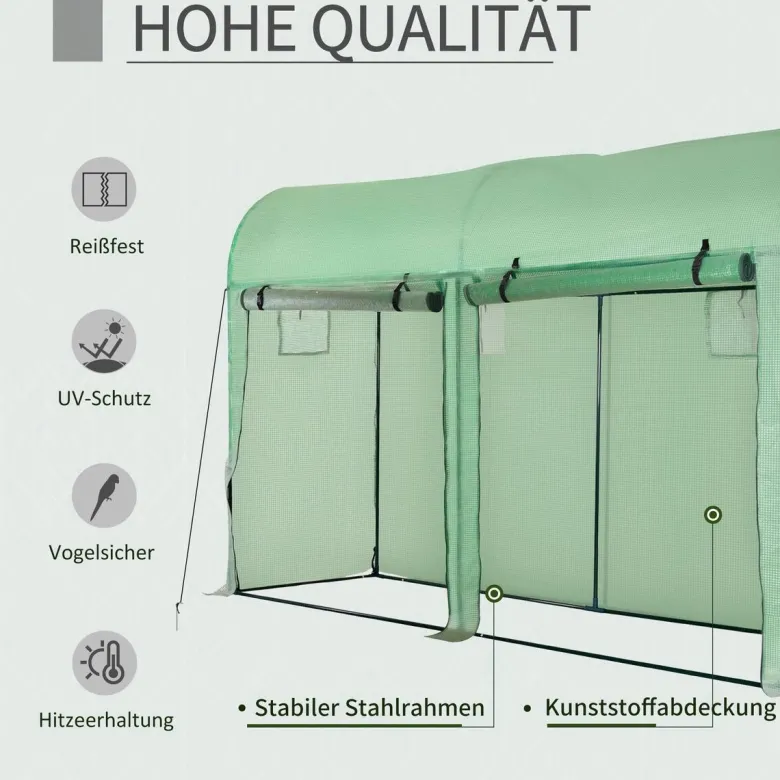Outsunny Gewächshaus B/H/L: ca. 100x200x300 cm
