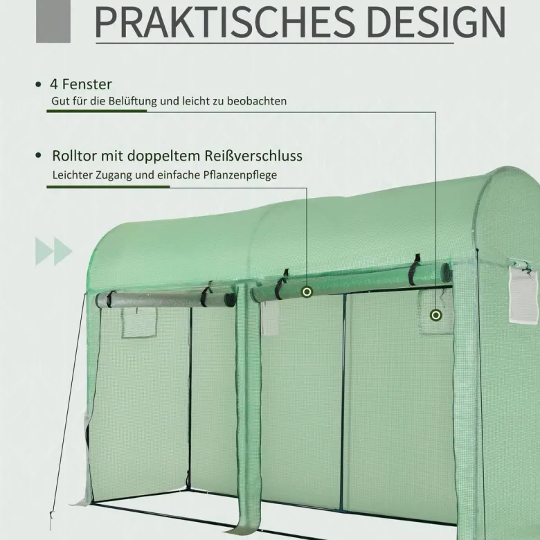 Outsunny Gewächshaus B/H/L: ca. 100x200x300 cm