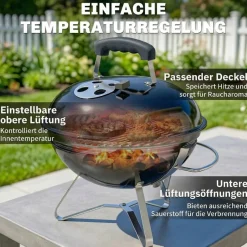 Outsunny Grill Edelstahl B/H/L: ca. 41x44x41 cm