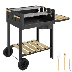Outsunny Grill Holz B/H/L: ca. 58x82x99,5 cm