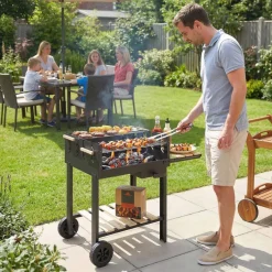 Outsunny Grill Holz B/H/L: ca. 58x82x99,5 cm