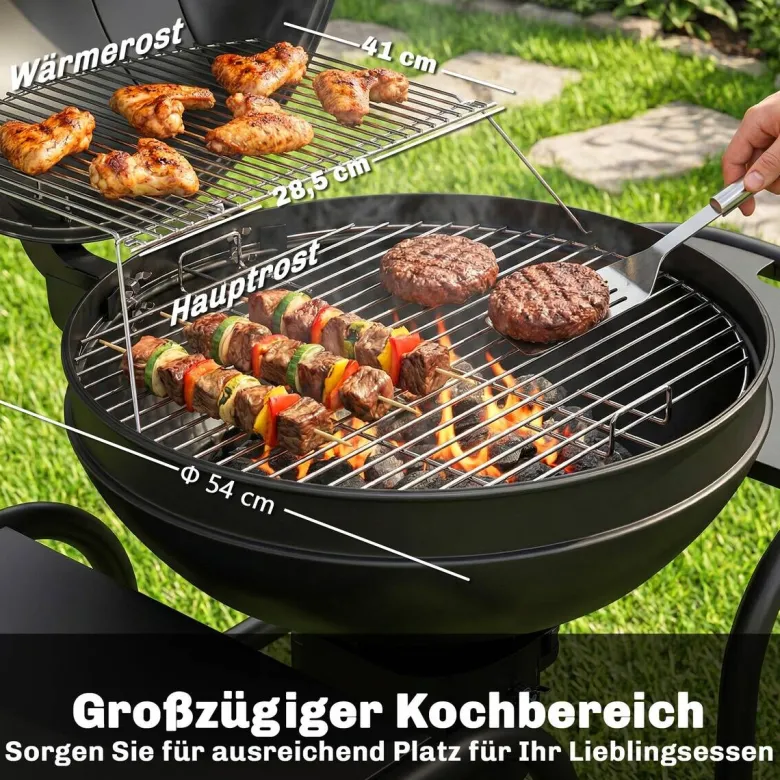 Outsunny Grill Metall B/H/L: ca. 63,5x106,5x129 cm