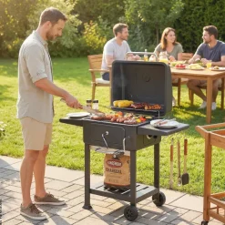 Outsunny Grill Metall B/H/L: ca. 65x115x112 cm