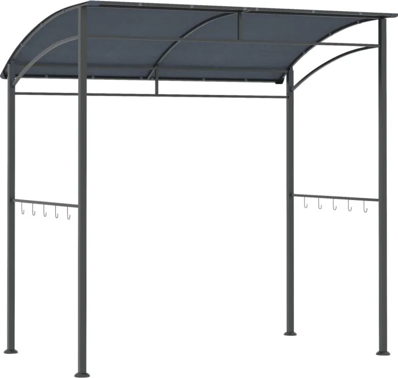 Outsunny Grillpavillon grau Polyester B/H/L: ca. 150x220x215 cm