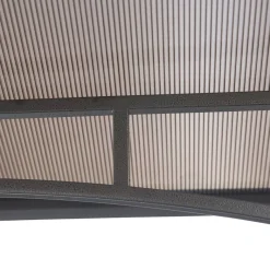 Outsunny Grillpavillon mit Flammschutzdach braun Stahl B/H/L: ca. 150x250x240 cm