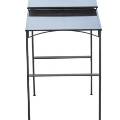 Outsunny Grillpavillon mit Flammschutzdach braun Stahl B/H/L: ca. 150x250x240 cm