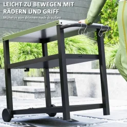 Outsunny Grillwagen Edelstahl B/H/L: ca. 50x81x102 cm