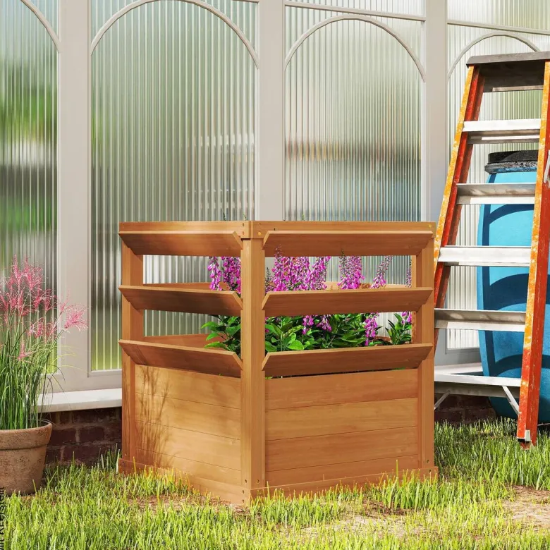 Outsunny Hochbeet B/H/L: ca. 65x73x65 cm