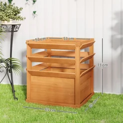 Outsunny Hochbeet B/H/L: ca. 65x73x65 cm