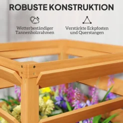 Outsunny Hochbeet B/H/L: ca. 65x73x65 cm