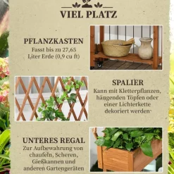 Outsunny Hochbeet braun B/H/L: ca. 29x130x79 cm
