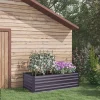 Outsunny Hochbeet dunkelgrau Stahl B/H/L: ca. 90x59x180 cm