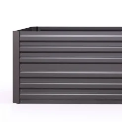 Outsunny Hochbeet dunkelgrau Stahl B/H/L: ca. 90x59x180 cm