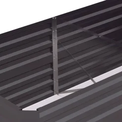 Outsunny Hochbeet dunkelgrau Stahl B/H/L: ca. 90x59x180 cm