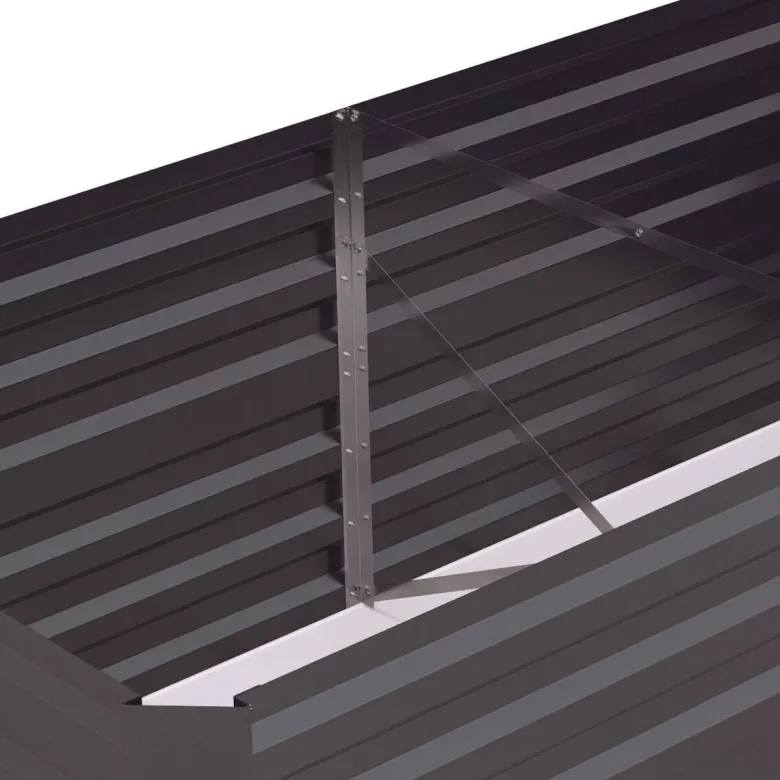 Outsunny Hochbeet dunkelgrau Stahl B/H/L: ca. 90x59x180 cm
