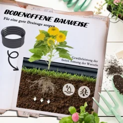 Outsunny Hochbeet 2er Set dunkelgrau Stahl B/H/L: ca. 60x30x60 cm