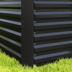 Outsunny Hochbeet 2er Set dunkelgrau Stahl B/H/L: ca. 60x60x120 cm
