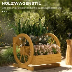 Outsunny Hochbeet natur Edelstahl B/H/L: ca. 62x61x57 cm