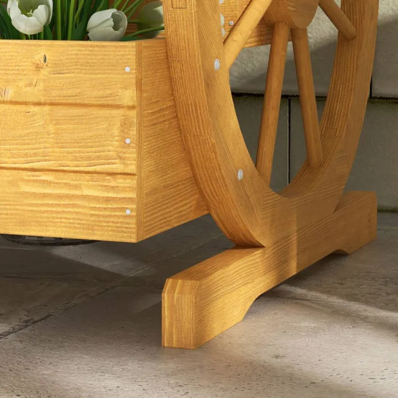 Outsunny Hochbeet natur Edelstahl B/H/L: ca. 62x61x57 cm