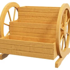 Outsunny Hochbeet natur Edelstahl B/H/L: ca. 62x61x57 cm