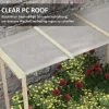 Outsunny Hochbeet natur Edelstahl B/H/L: ca. 60x110x152 cm