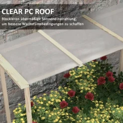 Outsunny Hochbeet natur Edelstahl B/H/L: ca. 60x110x152 cm