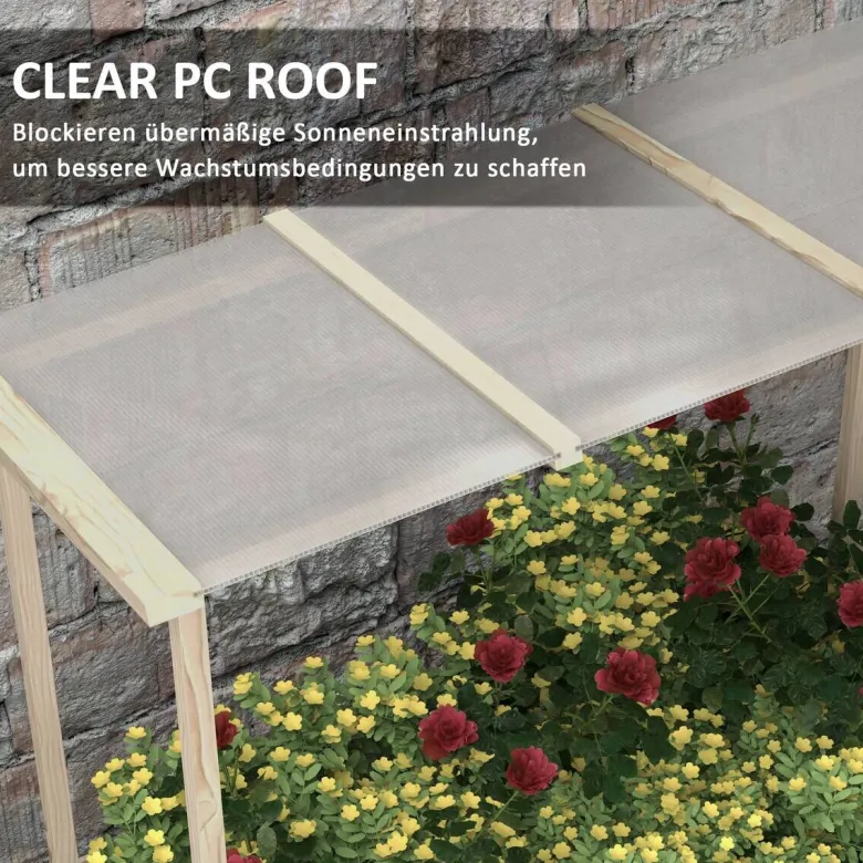 Outsunny Hochbeet natur Edelstahl B/H/L: ca. 60x110x152 cm